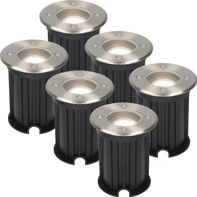 Produktbild von hoftronic LED-Bodeneinbaustrahler 6x 4W 345lm 4000K GU10 IP67 Edelstahl