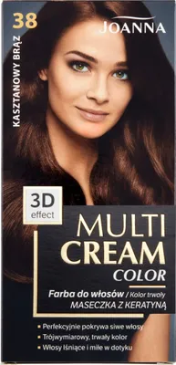 Obrázok produktu pre Joanna Multi Krémová Farba na Vlasy 38 Kaštanovo-hnedá