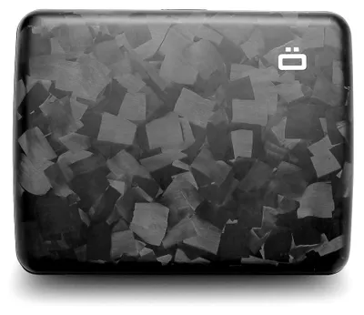 Produktbild von Geldbörse aus echter geschmiedeter Kohlefaser, große Kapazität mit Metallverschluss, RFID-Schutz gegen Betrug und Entmagnetisierung, Modell Smart Case Oslo Large