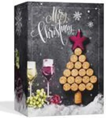 Obrázek produktu pro BOXILAND® Vínový adventní kalendář 2025 – 24 druhů vín bílé, červené & růžové – Originální alkoholový kalendář pro ženy & muže – Ručně baleno v DE