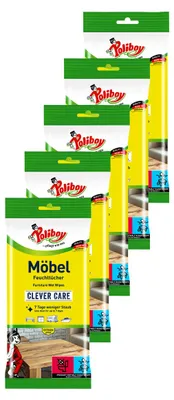 Produktbild von Poliboy Reinigungstücher Möbel Staubmeister 5er Set - Inhalt 120 Stück, Reinigung Pflege