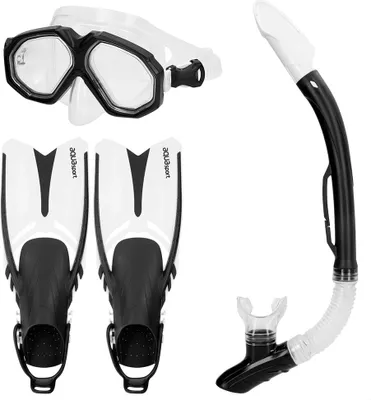 Image de Kit de plongée avec tuba Aqua Sport Noir EU 42 1/2-47 Noir EU 42 1/2-47