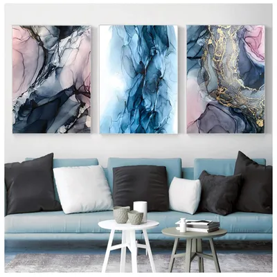 Obrázek produktu pro Abstraktní obraz na plátně, sada 3 kusů, rozměry 60x80 cm