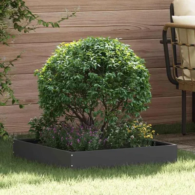 Immagine prodotto di vidaXL Bordatura per prato, 60 x 60 x 13 cm, acciaio, nero