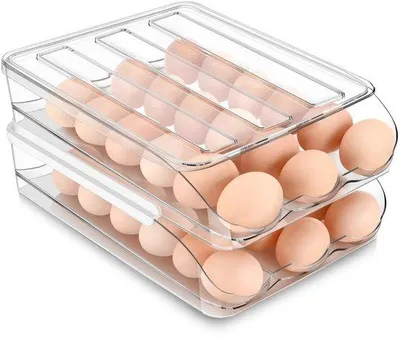Zdjęcie produktu dla Pojemnik na jajka do lodówki – kompaktowy pojemnik na jajka – 36 sztuk – tworzywo sztuczne bez BPA