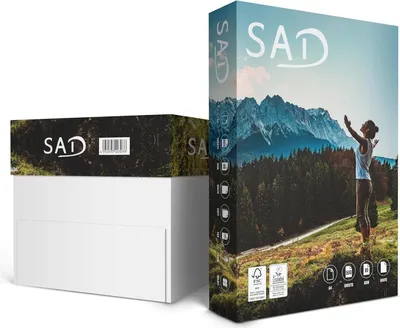 Produktbild von SAD 2500 Blatt Druckerpapier 80g/m² A4 hochweiß CIE 161 Premium Kopierpapier Papier