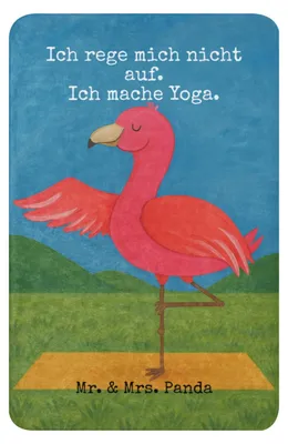 Produktbild von Mr. & Mrs. Panda Wärmedecke Flamingo Yoga Design 100 x 150 cm - Weiß - Geschenk, Baum, Rosa, Namaste, Achtsamkeit, Aufgeregt, Plaid, Überwurf, Decke, Tagesdecke