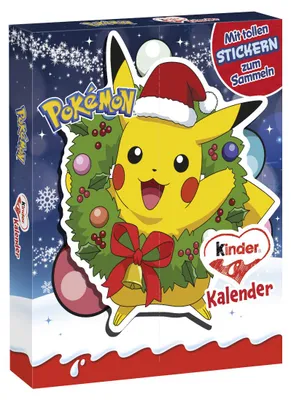 Zdjęcie produktu dla Kalendarz adwentowy Ferrero Kinder Mix Pokémon, opakowanie 198g