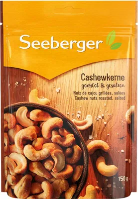 Produktbild von Seeberger Cashewkerne geröstet & gesalzen 150g
