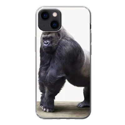 Produktbild von MuchoWow® Handyhülle Schutzhülle Hülle für iPhone 13 Gorilla - Tiere - Jungen - Mädchen - Kinder Silikon Softcase Handy Hülle - Karteninhaber