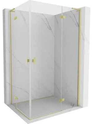 Obrázek produktu pro Mexen Mist-H L Duo sprchový kout pravý 80 x 120 cm, transparentní, kartáčované zlato - 8A5L-080L-120P-55-00