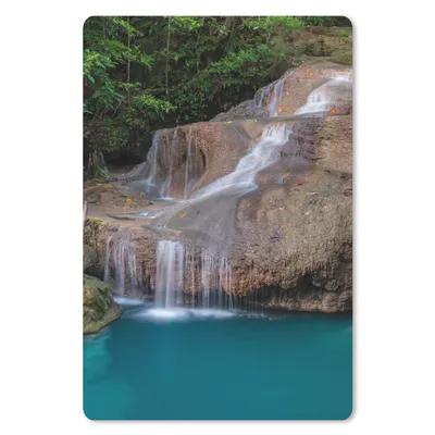 Produktbild von MuchoWow® Mauspad Mousepad Wasserfall - Felsen - Landschaft 18x27 cm - Mousepads - Maus Mat - Pad - Mausunterlage