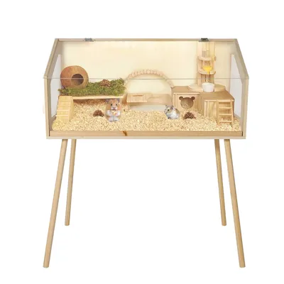 Zdjęcie produktu dla Drewniana Klatka Dla Chomika 81 Cm X 41 Cm X 102 Cm Klatka Dla świnki Morskiej Do Użytku Wewnętrznego Z Nóżkami Dla Szynszyli Myszoskoczków