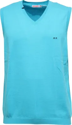Produktbild von 0717W gilet uomo SU 68 türkis Baumwolle ärmelloser Pullover Mann