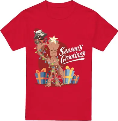 Obrázek produktu pro Strážci Galaxie - Tričko "Seasons Grootings" pro muže TV3590 (S) (Rot)