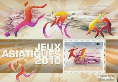 Produktbild von Briefmarken Togo 2010 Mi Block 544 (kompl. Ausgabe) postfrisch Asiatische Spiele 2010