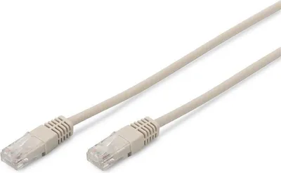 Image de DIGITUS Patchkabel RJ45 U/UTP Cat5e  5.00m  grau Polybeutel
