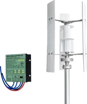 Obrázek produktu pro Větrná turbína, vertikální design, vysokovýkonná výroba, bezplatný MPPT regulátor, 8000 W, 12 V