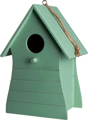 Produktbild von Holz Vogelhaus zum aufhängen - ca. 21x14x12 cm - Farbe: grün