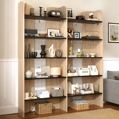 Immagine prodotto di Libreria STILVORA con 5 ripiani e ampio spazio di stoccaggio, libreria autoportante alta 160 cm, ideale per soggiorno, studio e ufficio domestico