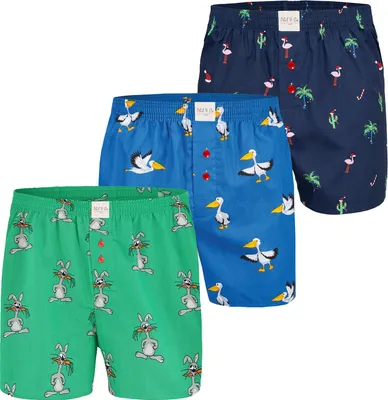 Produktbild von Phil & Co. Berlin Herren Boxer 3-Pack FUN Motives - Prints 2 - Größe M