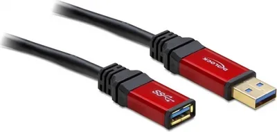 Produktbild von Delock Premium - USB-Verlängerungskabel - USB Typ A (M) zu USB Typ A (W) - USB 3.0 - 1 m - Schwarz