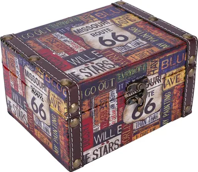 Productafbeelding van Houten opbergdoos in Europese stijl, vintage sieradenkistje, organizer, presentatiebox. 2208A-05-66 Highway