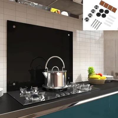 Obrázok produktu pre Kuchyňa splashback 90x55cm splashback dlaždice backsplash sporák splashback čierna