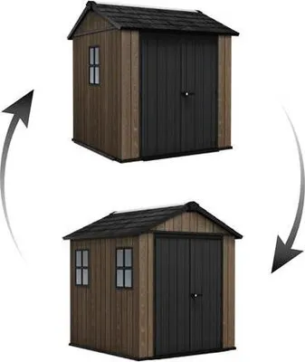 Zdjęcie produktu dla Domek ogrodowy Keter Apex 7,5 x 7 Walnut, z podłogą