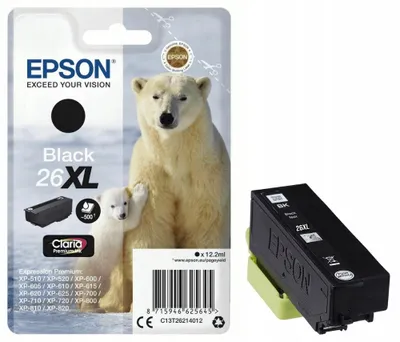 Zdjęcie produktu dla Epson Alarm clock Singlepack Black 27XXL DURABrite Ultra Ink, Wysoka (XL) wydajność, Czarny, Tusz na bazie pigmentu, 34,1 ml, 1 szt., 2200 stron(y)