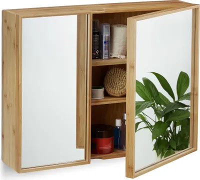 Produktbild von relaxdays Spiegelschrank braun 65,0 x 14,0 x 50,5 cm