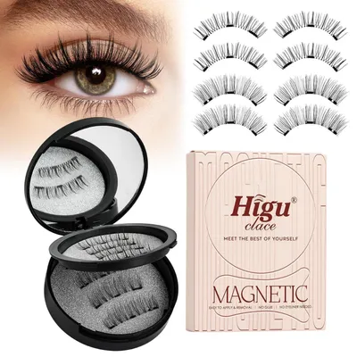 Obrázok produktu pre Magnetické riasy s aplikátorom, pre prirodzený vzhľad, bez lepidla, opakovane použiteľné, čierne