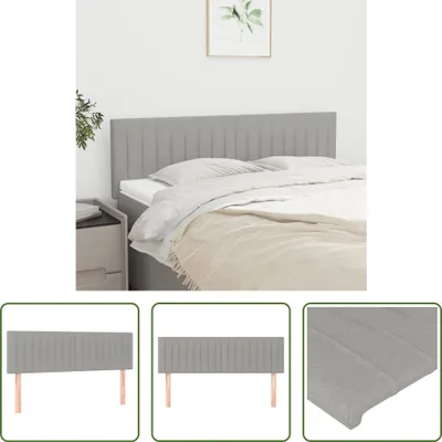 Produktbild von The Living Store Kopfteile 2 Stk. Hellgrau 72x5x78/88 cm Stoff