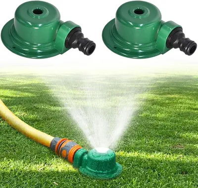 Produktbild von 2 Stück Rasensprenger aus Metall, 3/4 Zoll Garten Sprinkler, 360 Grad Automatische Gartensprenger, Rasensprenger Flächenregner, Garten Sprühregner für Rasen, Terrasse, Gartenbewässerung