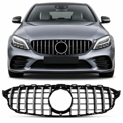 Immagine prodotto di Griglia anteriore per Mercedes-Benz Classe C W205 (2014-2018) - Cromata/Nera