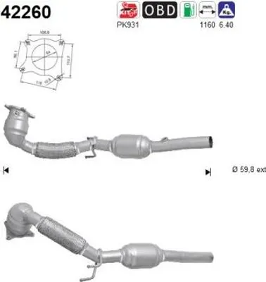 Zdjęcie produktu dla Katalizator Skoda Octavia Ii 1,8Tsi/2,0Tfsi Euro 5