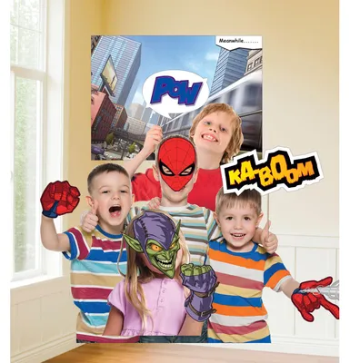 Produktbild von Fotorequisiten Photo Booth Set Spiderman