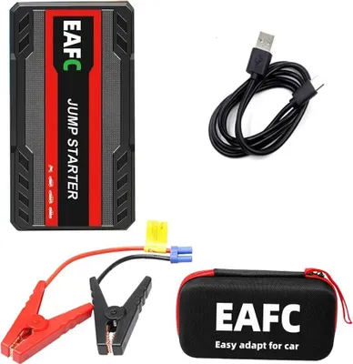 Image de Démarreur de voiture, puissance de boost 600A, powerbank portable, 600A noir avec box-a