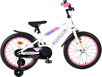 Produktbild von Volare Lily Kinderfahrrad – Mädchen – 18 Zoll – Weiß, Rosa, Lila