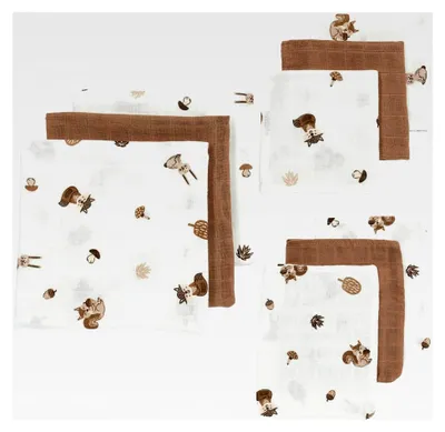 Produktbild von Baby Musselin - Starterset - 9-teilig - Waldtiere Toffee