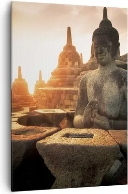 Produktbild von Bild auf Leinwand - Leinwandbild - Einteilig - Buddha Glaube Asien - 70x100cm - Wand Bild - Wanddeko - Wandbilder - Leinwanddruck - Wanddekoration - Leinwand bilder - Wandbild - PA70x100-4026