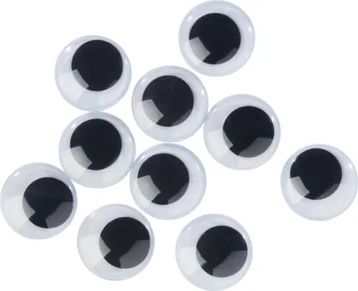 Produktbild von VBS Wackelaugen 3 cm selbstklebend 10 Stück für Basteln und Dekoration