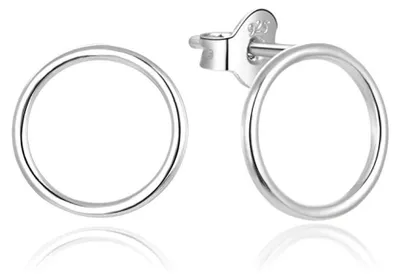 Immagine prodotto di Orecchini minimalisti in argento cerchi AGUP1891