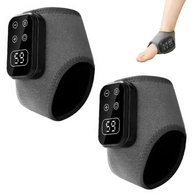 Produktbild von Knöchelmassagegerät,5-stufiges vibrierendes Heizkissen, USB-aufladbares Heizarmband, 6 Temp.-Stufen (40-65°C), für Zuhause/Büro/Unterwegs (2 Stück)