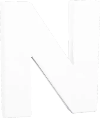 Produktbild von Décopatch 5x Weißes Pappmaché, Buchstabe N, 12cm - Weiß AC743C