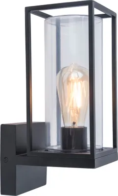 Zdjęcie produktu dla Kinkiet zewnętrzny FLAIR czarno-biały 1xE27x40W aluminium wym:31,3x12x17,2cm IP44 Lutec