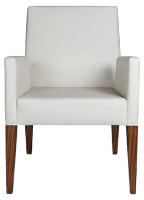 Image de Fauteuil rembourré blanc Design Cadre en bois Salon Fauteuil individuel