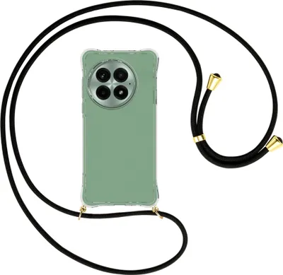 Produktbild von Handykette Backcover-Schutzhülle mit Band (Metall goldfarben) für OnePlus 13 5G/1+13 5G - schwarz
