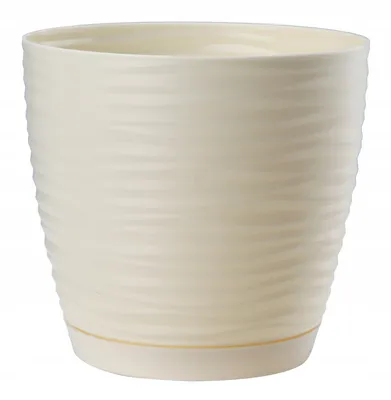 Produktbild von Blumentopf mit Ständer, Kunststoff, creme, 12,7x11,8cm