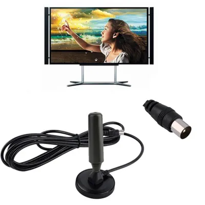 Produktbild von J00C DVB-T2 Zimmerantenne aktiv – 20 dB Verstärker, Magnetfuß, 5 m Kabel, TV Antenne für DVB-T / DVB-T2 HD